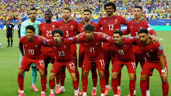 Soccer Football - FIFA World Cup 2026 - Group K - Colombia v Portugal - Miami Stadium, Miami Gardens, Florida, U.S. - June 27, 2026 Portugal players pose for a team group photo before the match IMAGN IMAGES via Reuters/Nathan Ray Seebeck