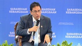 Menteri Keuangan Purbaya Yudhi Sadewa dalam Konvensi Sains, Teknologi, dan Industri Indonesia 2026 di Jakarta Convention Center, Minggu (28/6).