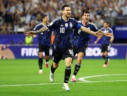 Soccer Football - FIFA World Cup 2026 - Group J - Jordan v Argentina - Dallas Stadium, Arlington, Texas, U.S. - June 27, 2026 Argentina's Lionel Messi celebrates scoring their third goal REUTERS/Hannah Mckay     TPX IMAGES OF THE DAY