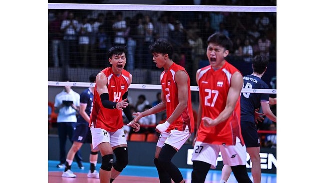 Timnas Voli Indonesia mengalahkan Korea Selatan pada final AVC Men's Cup 2026.  (Dok. Volleyball World)