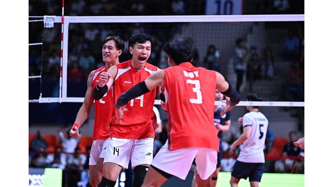 Timnas Voli Indonesia mengalahkan Korea Selatan pada final AVC Men's Cup 2026.  (Dok. Volleyball World)