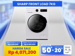 Mesin Cuci Front Load 7kg dari Sharp Diskon Gede di Transmart Full Day Sale