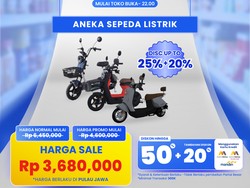 Aneka Sepeda Listrik Lebih Hemat di Transmart Full Day Sale