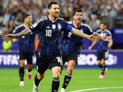 Soccer Football - FIFA World Cup 2026 - Group J - Jordan v Argentina - Dallas Stadium, Arlington, Texas, U.S. - June 27, 2026
Argentina's Lionel Messi celebrates scoring their third goal REUTERS/Hannah Mckay     TPX IMAGES OF THE DAY