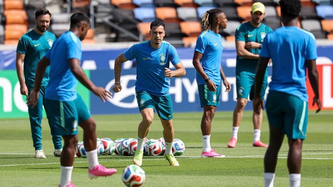 Latihan Skuad Brazil Jelang Lawan Jepang di 32 Besar Piala Dunia 2026