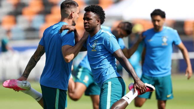 Latihan Skuad Brazil Jelang Lawan Jepang di 32 Besar Piala Dunia 2026