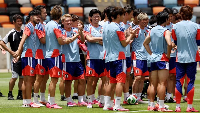 Latihan Skuad Jepang Jelang Lawan Brazil di 32 Besar Piala Dunia 2026