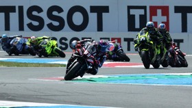 MotoGP - Grand Prix of Netherlands - TT Circuit Assen, Assen, Netherlands - June 28, 2026
Aprilia Racing's Jorge Martin in action during the MotoGP race REUTERS/Omar Havana