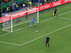 Soccer Football - FIFA World Cup 2026 - Round of 32 - Netherlands v Morocco - Estadio Monterrey, Monterrey, Mexico - June 29, 2026
Morocco's Ismael Saibari scores a penalty during the penalty shootout to win the match as Morocco qualify for the roun
