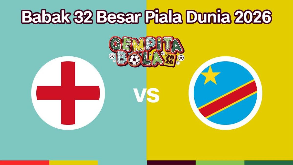LIVE REPORT: Inggris vs RD Kongo di 32 Besar Piala Dunia 2026