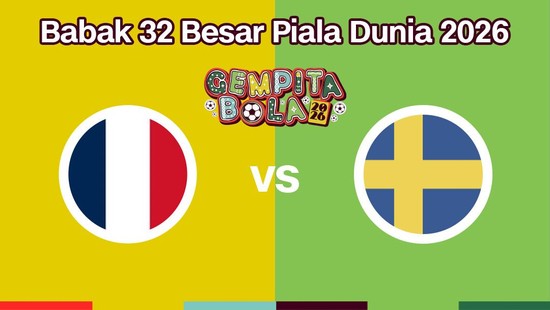 Cover Live Report - Babak 32 Besar Piala Dunia 2026 (Prancis vs Swedia)