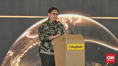 Pelaksana Tugas (Plt) Direktur Jenderal Stabilitas dan Pengembangan Sektor Keuangan Kemenkeu Herman Saherrudin dalam acara Maybank Indonesia Sustainable Forum 2026 di Jakarta Selatan, Selasa (30/6).