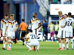 Soccer Football - FIFA World Cup 2026 - Round of 32 - Germany v Paraguay - Boston Stadium, Foxborough, Massachusetts, U.S. - June 29, 2026 Germany's Jonathan Tah, Joshua Kimmich and Nick Woltemade look dejected after the match as Germany are eliminat