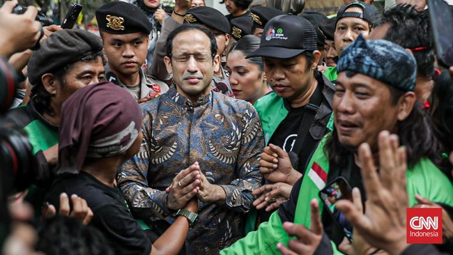 Eks Mendikbudristek Nadiem Makarim tiba di Pengadilan Tindak Pidana Korupsi (Tipikor) pada Pengadilan Negeri Jakarta Pusat.