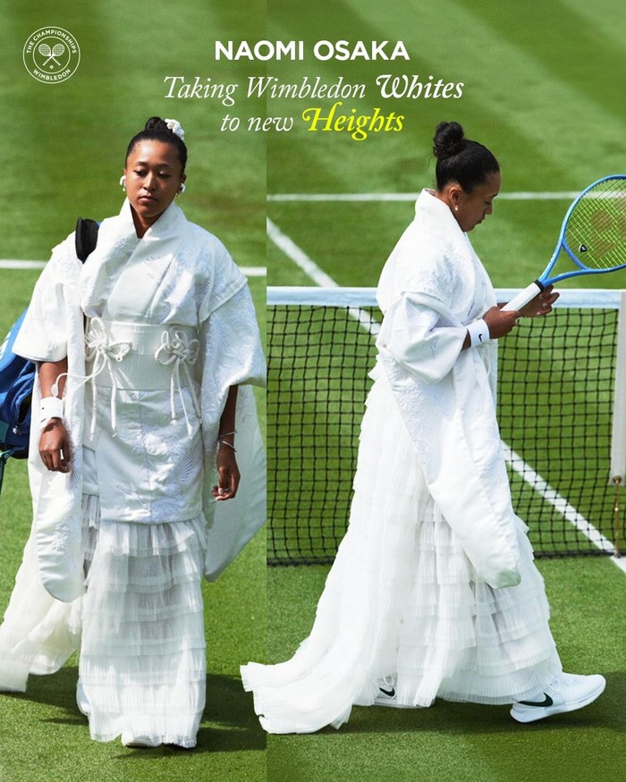 Naomi Osaka mengenakan kimono di Wimbledon 2026