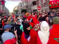 Video: Gegap Gempita Fans Maroko Rayakan Kemenangan di Jalanan Belanda