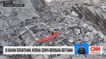 VIDEO: Di Bawah Reruntuhan, Korban Gempa Venezuela Berusaha Bertahan