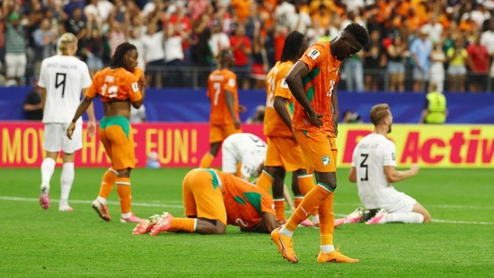 Soccer Football - FIFA World Cup 2026 - Round of 32 - Ivory Coast v Norway - Dallas Stadium, Arlington, Texas, U.S. - June 30, 2026 Ivory Coast's Ibrahim Sangare looks dejected after the match as Ivory Coast are eliminated from the World Cup REUTERS/