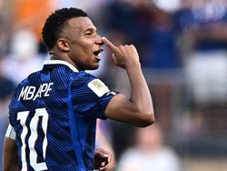Soccer Football - FIFA World Cup 2026 - Round of 32 - France v Sweden - New York New Jersey Stadium, East Rutherford, New Jersey, U.S. - June 30, 2026
France's Kylian Mbappe celebrates scoring their first goal REUTERS/Dylan Martinez     TPX IMAGES O