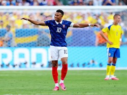 Soccer Football - FIFA World Cup 2026 - Round of 32 - France v Sweden - New York New Jersey Stadium, East Rutherford, New Jersey, U.S. - June 30, 2026 France's Kylian Mbappe celebrates scoring their third goal REUTERS/Mike Segar