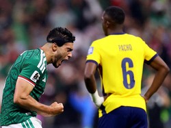 Soccer Football - FIFA World Cup 2026 - Round of 32 - Mexico v Ecuador - Estadio Azteca, Mexico City, Mexico - June 30, 2026 Mexico's Raul Jimenez celebrates scoring their second goal  REUTERS/Eloisa Sanchez