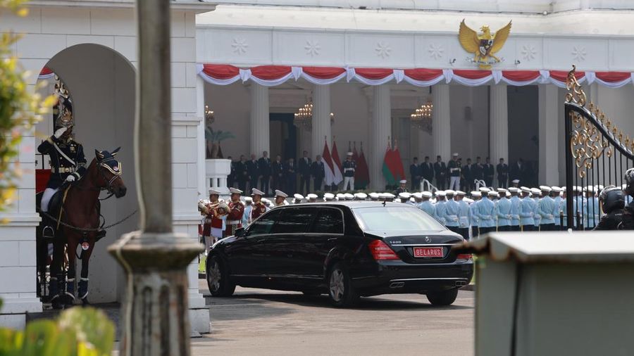 Presiden Republik Indonesia Prabowo Subianto menerima kunjungan kenegaraan Presiden Republik Belarus Aleksandr Lukashenko di Istana Merdeka, Jakarta, Rabu (2/7/2026).
