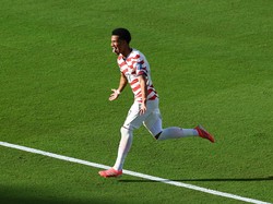 Soccer Football - FIFA World Cup 2026 - Round of 32 - United States v Bosnia and Herzegovina - San Francisco Bay Area Stadium, Santa Clara, California, U.S. - July 1, 2026 Malik Tillman of the U.S. celebrates scoring their second goal REUTERS/Pedro N