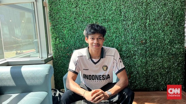 Boy Arnez, Timnas Voli Indonesia. CNNIndonesia. (CNNIndonesia/Askar Fatih)