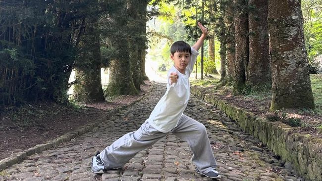 Keren, Intip Aksi Zubayr Putra Lindswell Kwok Lakukan Gerakan Wushu Seperti Ibunda