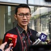 Juru Bicara KPK Budi Prasetyo menyampaikan keterangan kepada wartawan terkait operasi tangkap tangan (OTT) di Gedung Merah Putih KPK, Jakarta, Jumat (3/7/2026). KPK menangkap Bupati Langkat Syah Afandin berserta satu orang ASN dan lima orang pihak sw
