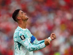 Soccer Football - FIFA World Cup 2026 - Round of 32 - Portugal v Croatia - Toronto Stadium, Toronto, Canada - July 2, 2026 Portugal's Cristiano Ronaldo celebrates scoring their first goal REUTERS/Mike Segar