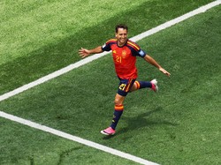 Soccer Football - FIFA World Cup 2026 - Round of 32 - Spain v Austria - Los Angeles Stadium, Inglewood, California, U.S. - July 2, 2026 Spain's Mikel Oyarzabal celebrates scoring their third goal REUTERS/Daniel Cole