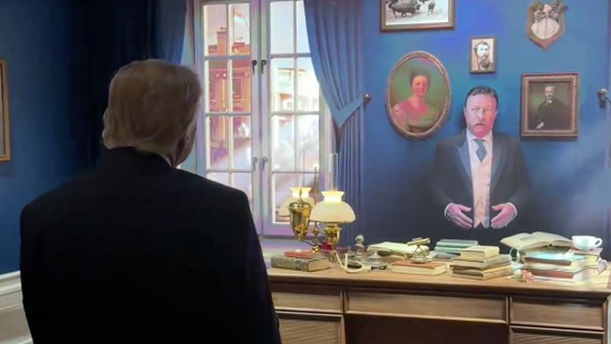 Momen Trump Ngobrol Bareng 'Roosevelt' Hasil AI Viral di Medsos