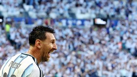 Soccer Football - FIFA World Cup 2026 - Round of 32 - Argentina v Cape Verde - Miami Stadium, Miami Gardens, Florida, U.S. - July 3, 2026 Argentina's Lionel Messi celebrates scoring their first goal REUTERS/Amanda Perobelli
