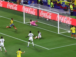Jhon Arias membobol gawang Ghana, Kolombia unggul 1-0.