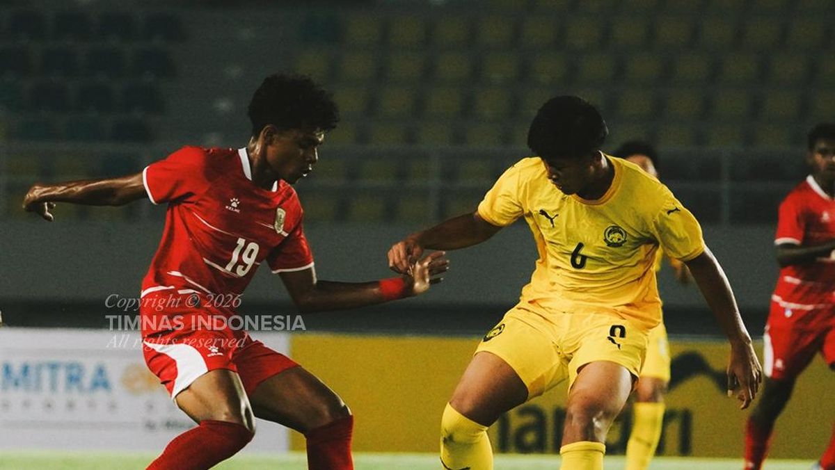 Satu Peluang Kena Tiang, Indonesia vs Malaysia U-17 Imbang di Babak I