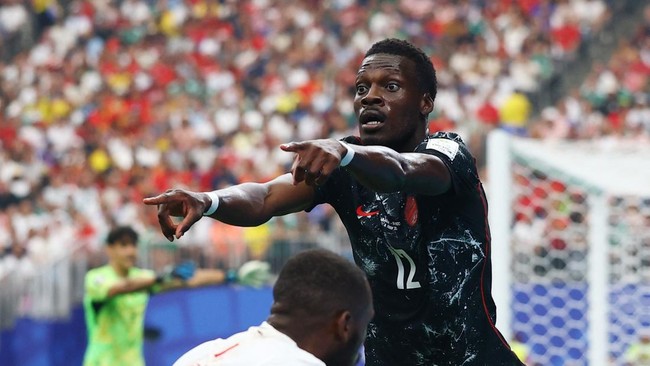Soccer Football - FIFA World Cup 2026 - Round of 16 - Canada v Morocco - Houston Stadium, Houston, Texas, U.S. - July 4, 2026 Canada's Tani Oluwaseyi reacts REUTERS/Hannah Mckay