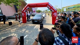 MG Motor Indonesia melakukan serah terima simbolis sebanyak 1.000 unit MGS5 EV di PIK 2, Sabtu (4/7).