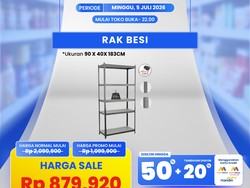 Rak Besi Banting Harga di Transmart Full Day Sale