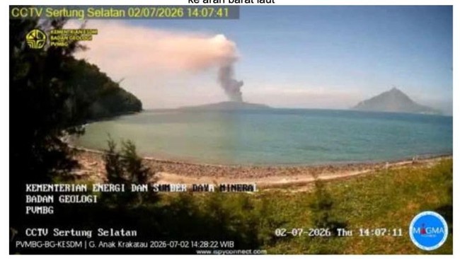Heboh Video Gunung Anak Krakatau Erupsi, Badan Geologi: Hoaks!