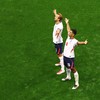 Soccer Football - FIFA World Cup 2026 - Round of 16 - Mexico v England - Estadio Azteca, Mexico City, Mexico - July 5, 2026 England's Jude Bellingham celebrates scoring their first goal with Harry Kane REUTERS/Henry Romero