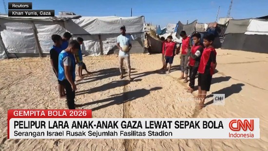 Pelipur Lara Anak-Anak Gaza Lewat Sepak Bola