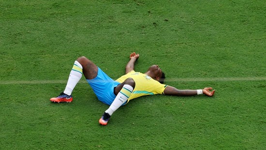 Soccer Football - FIFA World Cup 2026 - Round of 16 - Brazil v Norway - New York New Jersey Stadium, East Rutherford, New Jersey, U.S. - July 5, 2026 Brazil's Vinicius Junior looks dejected after the match as Brazil are eliminated from the World Cup