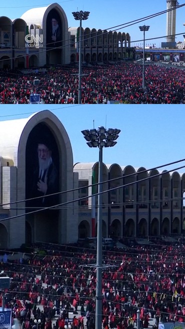 Jutaan Warga Iran Hadiri Prosesi Pemakaman Khamenei di Teheran