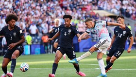 Soccer Football - FIFA World Cup 2026 - Round of 16 - United States v Belgium - Seattle Stadium, Seattle, Washington, U.S. - July 6, 2026 Belgium's Leandro Trossard shoots at goal IMAGN IMAGES via Reuters/Blake Dahlin