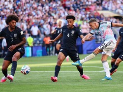 Soccer Football - FIFA World Cup 2026 - Round of 16 - United States v Belgium - Seattle Stadium, Seattle, Washington, U.S. - July 6, 2026 Belgium's Leandro Trossard shoots at goal IMAGN IMAGES via Reuters/Blake Dahlin