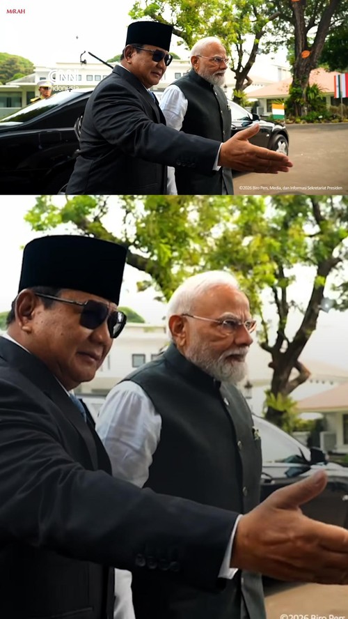 Momen Prabowo Sambut Narendra Modi di Istana Negara, Bahas Kerjasama