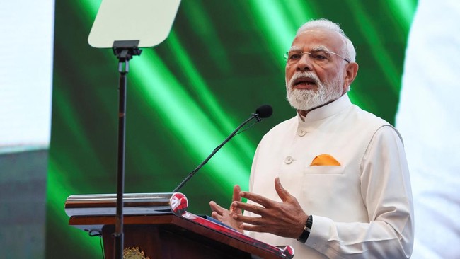 Momen Pidato Perdana Modi di DPR Dibuka dengan Ucap 'Selamat Siang'