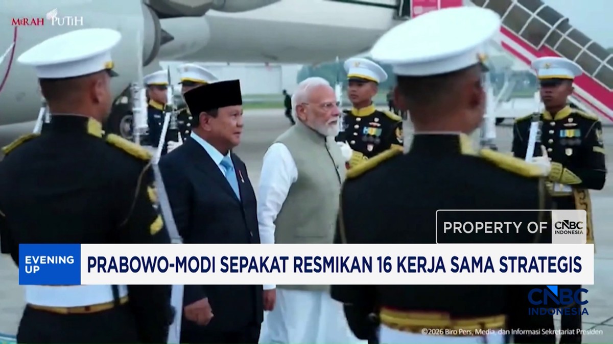 Video:Prabowo - Modi Sepakat Resmikan 16 Kerja Sama Strategis RI-India