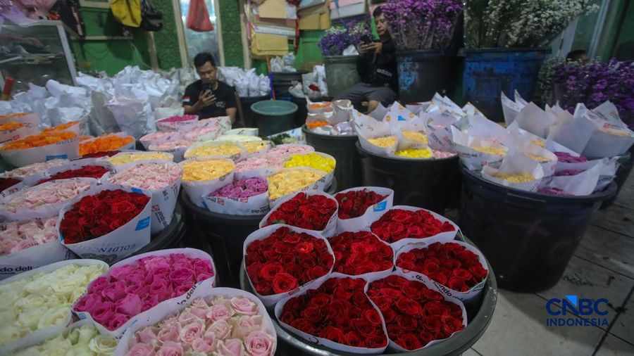 Sentra Pasar Bunga Rawa Belong, Jakarta, Selasa (7/7/2026). (CNBC Indonesia/Faisal Rahman)